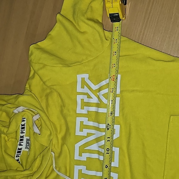 Med Bright Yellow Pink hoodie Victoria's secret - Picture 6 of 12